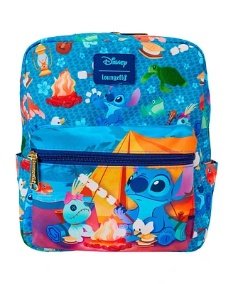 Loungefly Lilo and Stitch Camping Cuties Nylon Mini Backpack