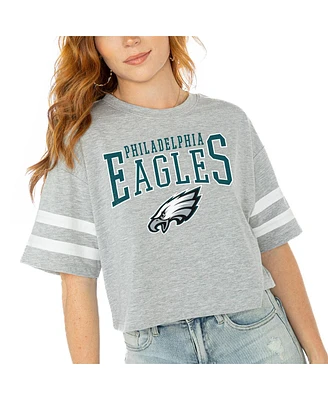 Gameday Couture Women's Gray Philadelphia Eagles Gridiron Glam Cropped T-Shirt