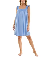 Roudelain Women's Eyelet-Knit Ruffled-Edge Sleep Dress