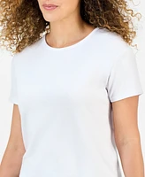 Style & Co Petite French Terry Short-Sleeve T-Shirt, Exclusively at Macy's