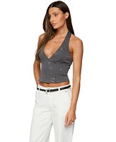 Edikted Women's Sakura Grommet Halter Top