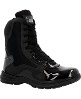 Rocky Men's Cadet 8" Black Side Zip Public Service Boot