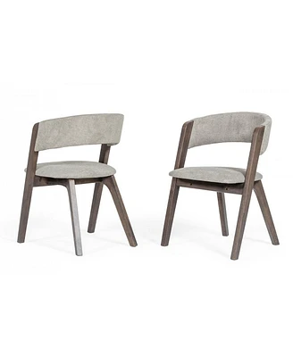 Set of 2 Wenge Dining Chairs for Kitchen Table or Dining Room Seating