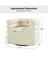 Donat Modern Swivel Barrel Chair