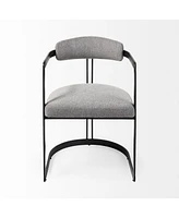 Fabric Upholstered Arm Chair for Dining Table or Living Room Seating