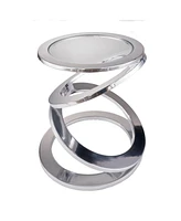 Minimalist Glass Round End Table – Perfect for Living Room or Bedroom