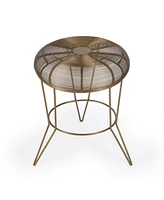 Contemporary Round Top End Table with Wire Base for Living Room
