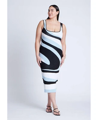 Eloquii Plus Intarsia Column Dress
