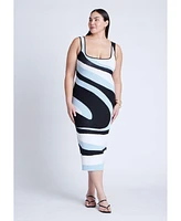 Eloquii Plus Intarsia Column Dress