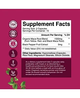 Maca Root Capsules for Women | Potent Herbal Supplement with Female Enhancing Blend of Red Yellow & Black Maca Root | 30ct