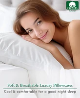 Luxuriously Soft Hotel Quality 600 Thread Count, 100% Cotton Set of 2 Cases