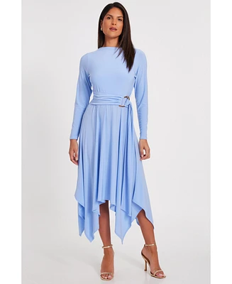 Quiz Women's Soft Touch Maxi Dress with Hanky Hem
