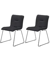 Set of 2 Velvet Dining Chairs for Kitchen Table or Dining Room Seating