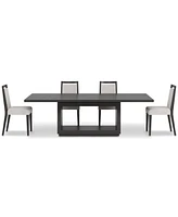 Tivie -Pc. Dining Set (Rectangular Table & Wood Chairs