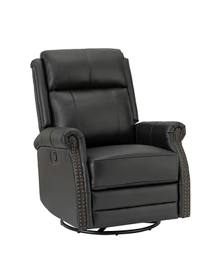 Osvaldo 30.5" Wide Genuine Leather Manual Recliner