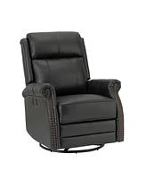 Osvaldo 30.5" Wide Genuine Leather Manual Recliner