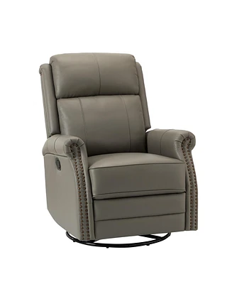 Osvaldo 30.5" Wide Genuine Leather Manual Recliner