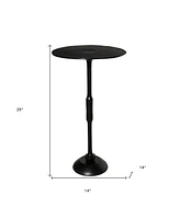 Iron Round End Table for Living Room or Bedroom Decor