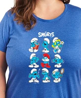 Hybrid Apparel Plus The Smurfs Group Graphic T-Shirt