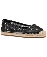 kate spade new york Women's Pearl Fishnet Espadrille Flats