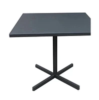 Modern 32" Square Dining Table Top with Sturdy Aluminum Pedestal Base