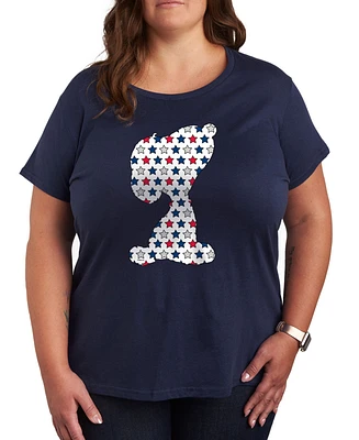 Hybrid Apparel Plus Peanuts Snoopy Americana Graphic Crew Neck T-Shirt