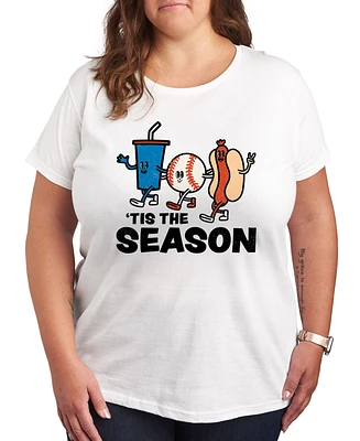 Hybrid Apparel Plus Tis the Season Graphic Crew Neck T-Shirt