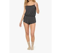 WeWoreWhat Women's Lace Panel Romper