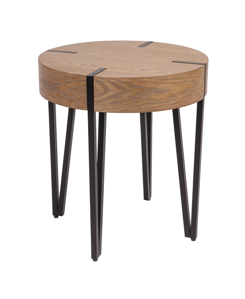 Creative Co-op 8.27" Mango Wood Astoria Round End Table