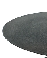 Creative Co-op 18" Metal Modern Textured Round Side Table