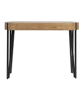 Creative Co-op 14" Astoria Wood White Oak Console Table