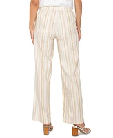 Liverpool Los Angeles Women's Striped Drawstring-Waist Wide Leg Pants