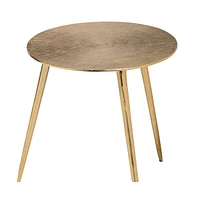 Elegant Round Metal Side Table with Sturdy Construction