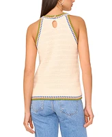 Vince Camuto Women's Pointelle Cotton Halter Top