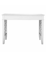 43" White Writing Desk With Two Drawers