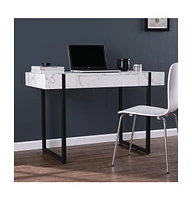 45" White and Black Writing Desk