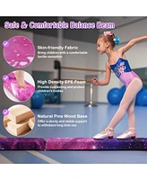 7 Feet Folding Portable Floor Balance Beam with Handles for Gymnasts