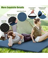 Foldable Camping Mattress with High density foam Cushion Anti-slip Bottom