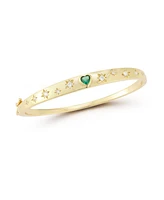 Rachel Zoe 14K Gold Plated Sterling Silver Heart Bangle