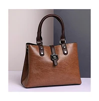 Women's Perma Brown Tanned Handbag