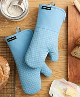 KitchenAid Gourmet Series Gridlines Oven Mitts Set, Pack of 2