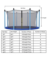 16 Feet Trampoline Replacement Safety Net with Adjustable Straps