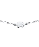 Bling Jewelry Zoo Animal Lucky Elephant Charm Bracelet in Sterling Silver 7 Inch