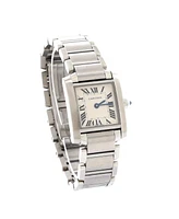 Pre-Owned Cartier Tank Francaise Quartz Watch in Stainless Steel 20mm