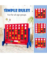 Jumbo 4-to-Score Connect Game Set with Carrying Bag and 42 Coins
