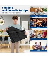 48 Inch 8-Player Foldable Poker Table Top with Carrying Bag and Cup Holders