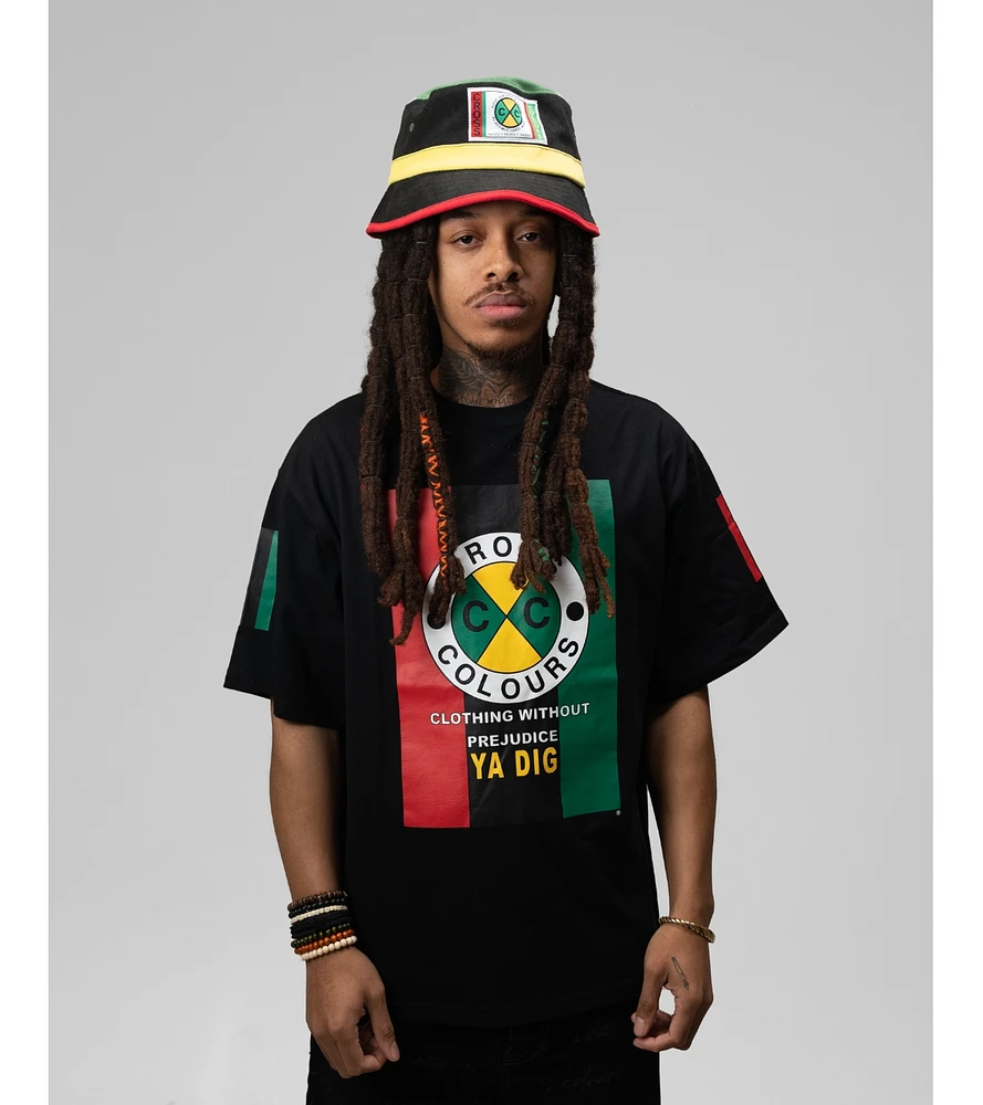Cross Colours Men's Flag Logo T-Shirt