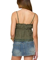 Edikted Women's Orian Eyelet Babydoll Tank Top