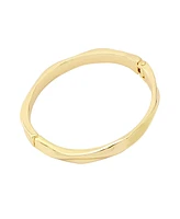 Robert Lee Morris Soho Gold and Silver Textured Bangle Bracelet