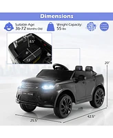 12V Kids Ride On Car with Remote Control Lockable Doors Slow Start System and Led Lights
